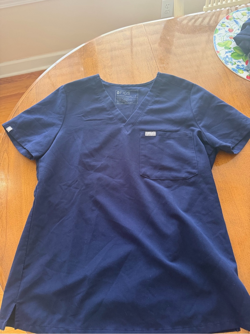 Figs Deep Navy V-Neck Catarina Scrub Top